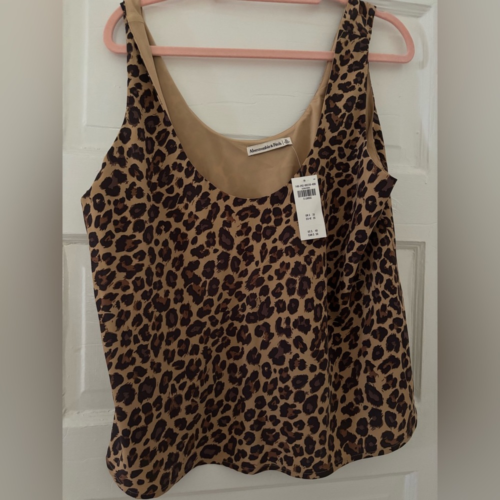 Abercrombie & Fitch Black and Brown Sleeveless Tank Top